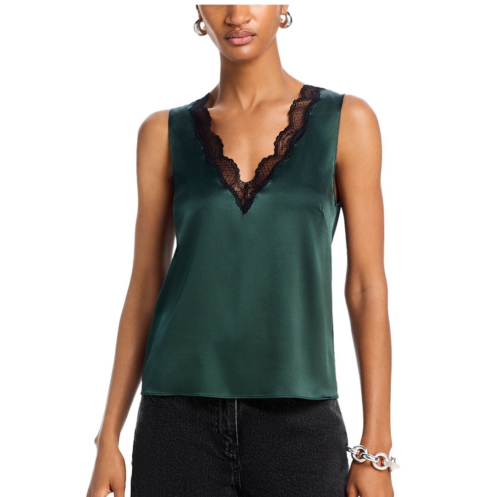 Generation Love Dark Green Top with Lace Detail